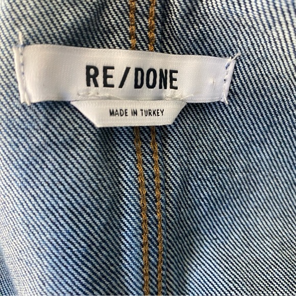 Redone 60s Belted Denim Mini Dress - S - Picture 14 of 15